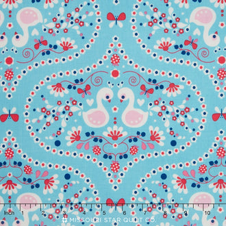 Flutterberry - Plume Blue Yardage