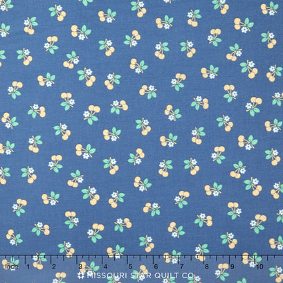 Calico Days - Cherry Denim Yardage