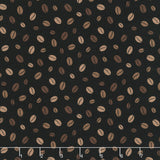 Coffee Life - Coffee Bean Toss Black Yardage Primary Image