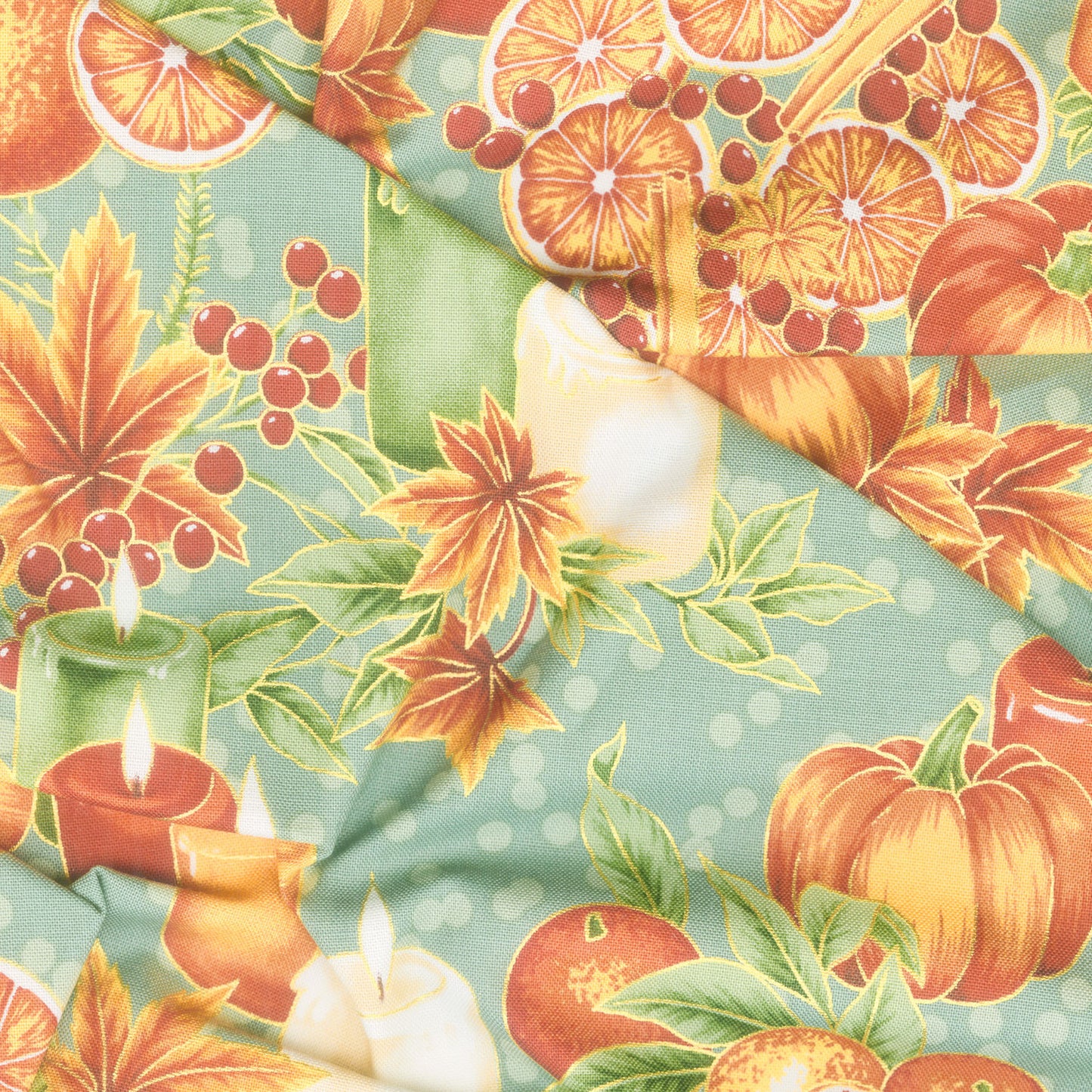 Sweet Pumpkin Spice - Candles Eucalyptus Yardage Alternative View #1