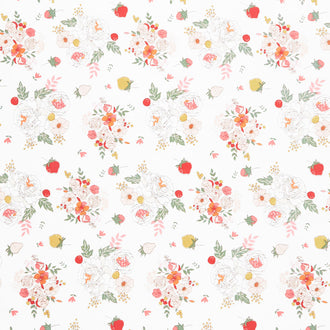 Bloomberry - Floral Main Cream Yardage