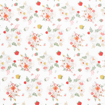 Bloomberry - Floral Main Cream Yardage