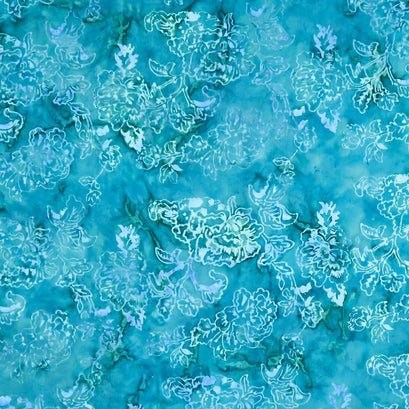 Tonga Batiks - Surfside Elegant Floral Sea Yardage