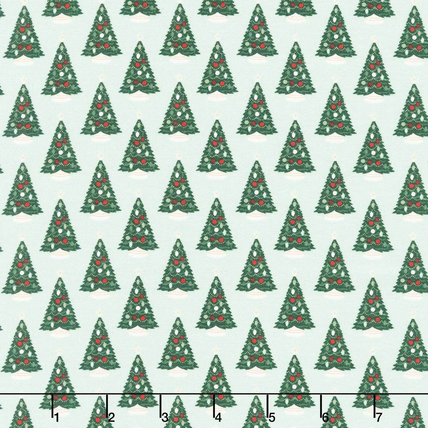 Christmas Traditions - Trees Mint Yardage