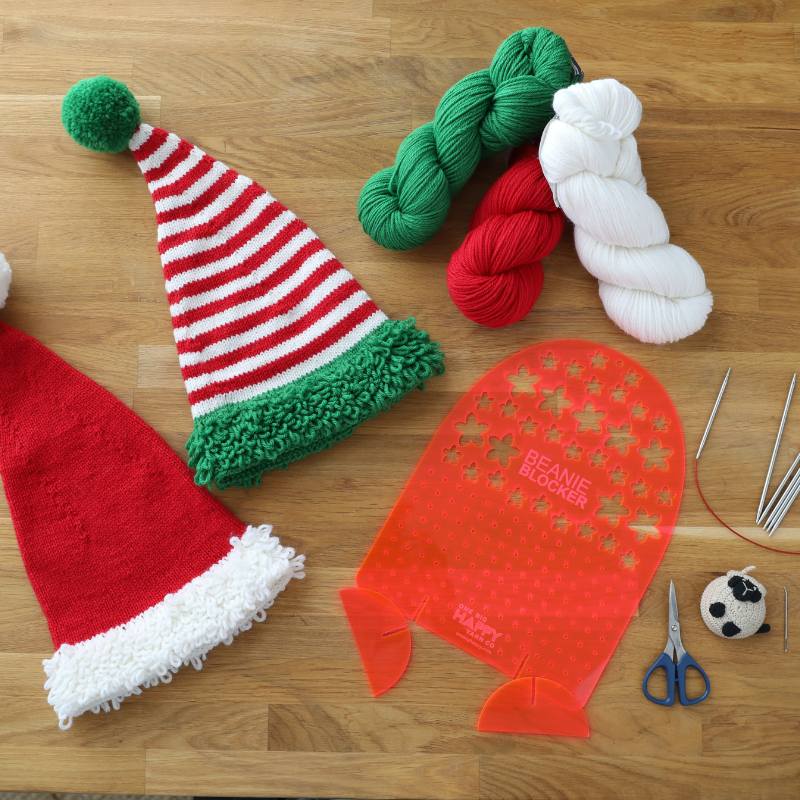 One Big Happy Santa and Elf Hat Printed Knitting Pattern Alternative View #4