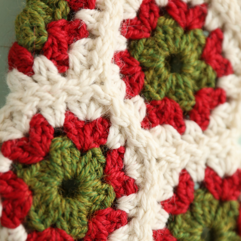 Vintage Hexagon Stocking Printed Crochet Pattern Alternative View #3