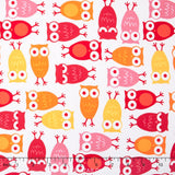 Urban Zoologie - Garden Owl Pink Yardage