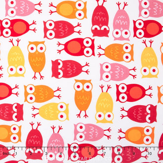 Urban Zoologie - Garden Owl Pink Yardage