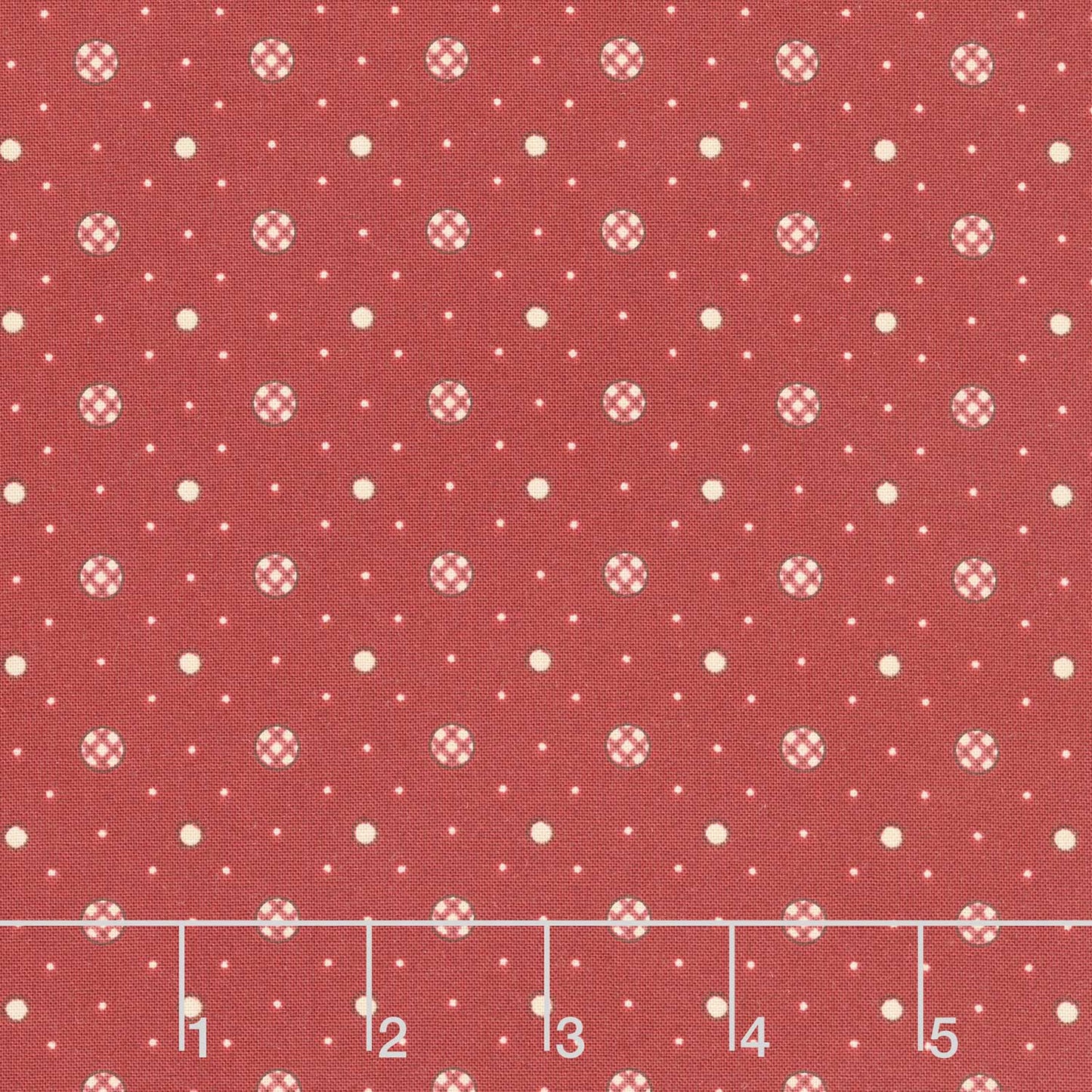 Garnets and Gingham - Gingham Dots Garnet Yardage Primary Image