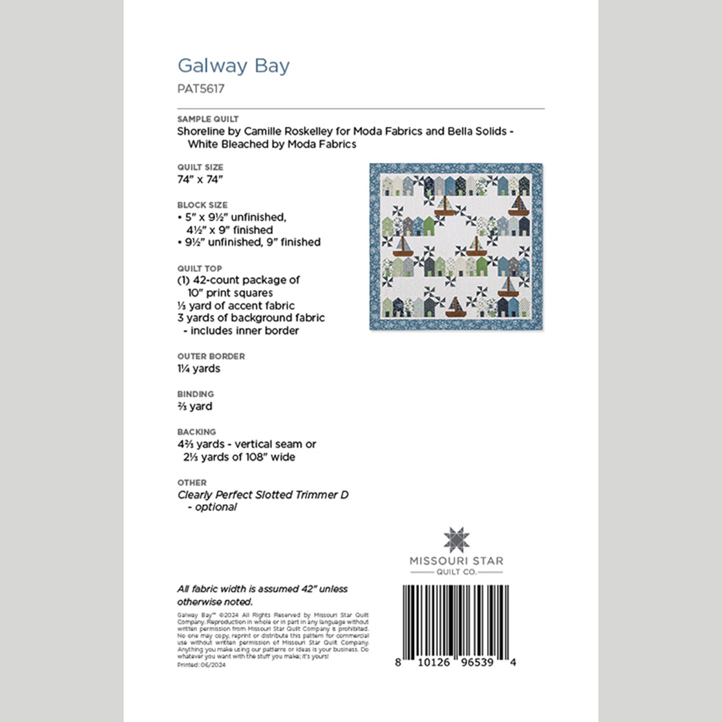 Galway Bay Quilt Pattern by Missouri Star Alternative View #1