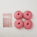 Pinwheels for Baby Blanket Knit Kit - Cerise