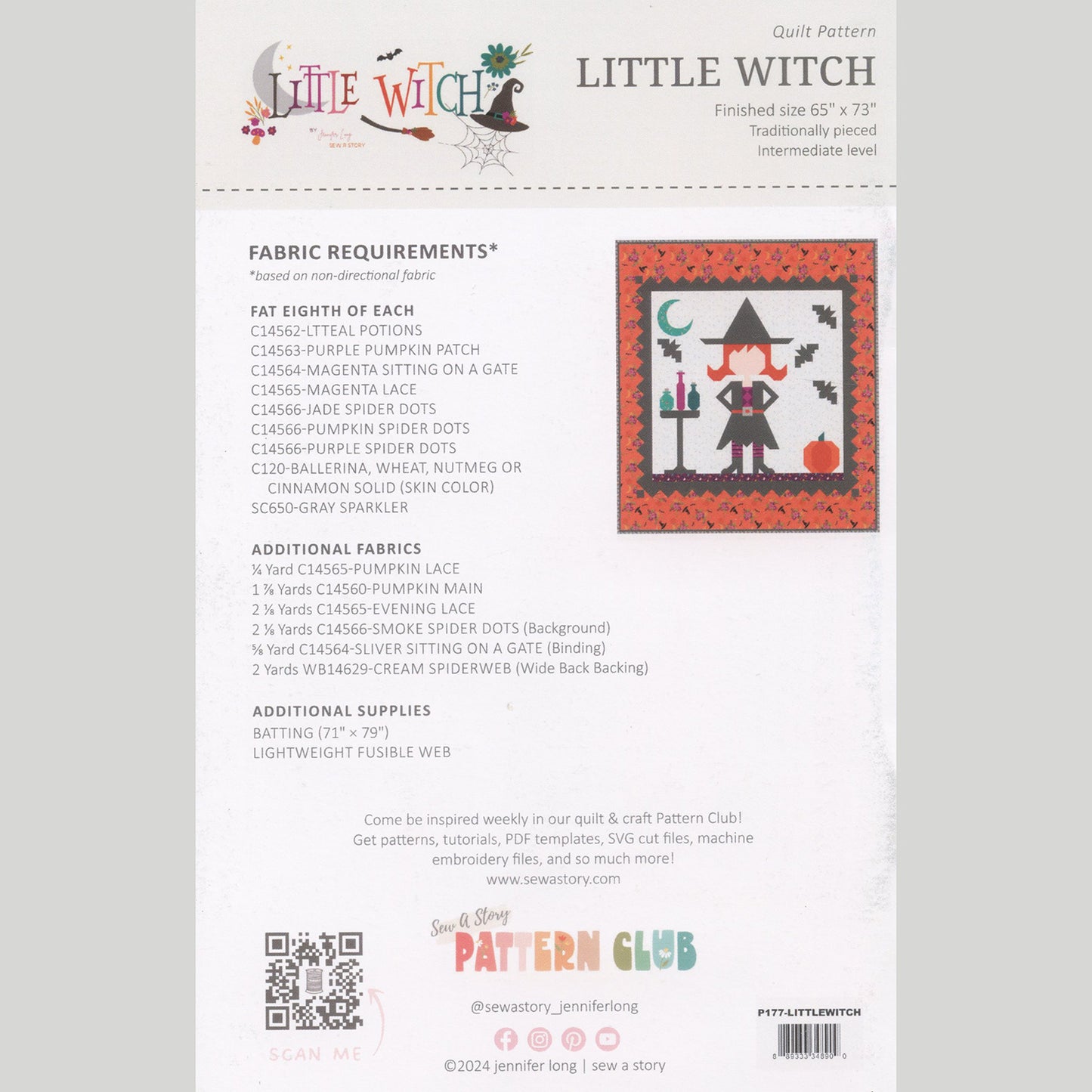 Little Witch Quilt Pattern Alternative View #1