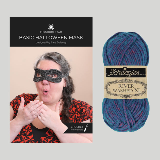 Last Minute Crochet Halloween Mask Crochet Kit - Purple