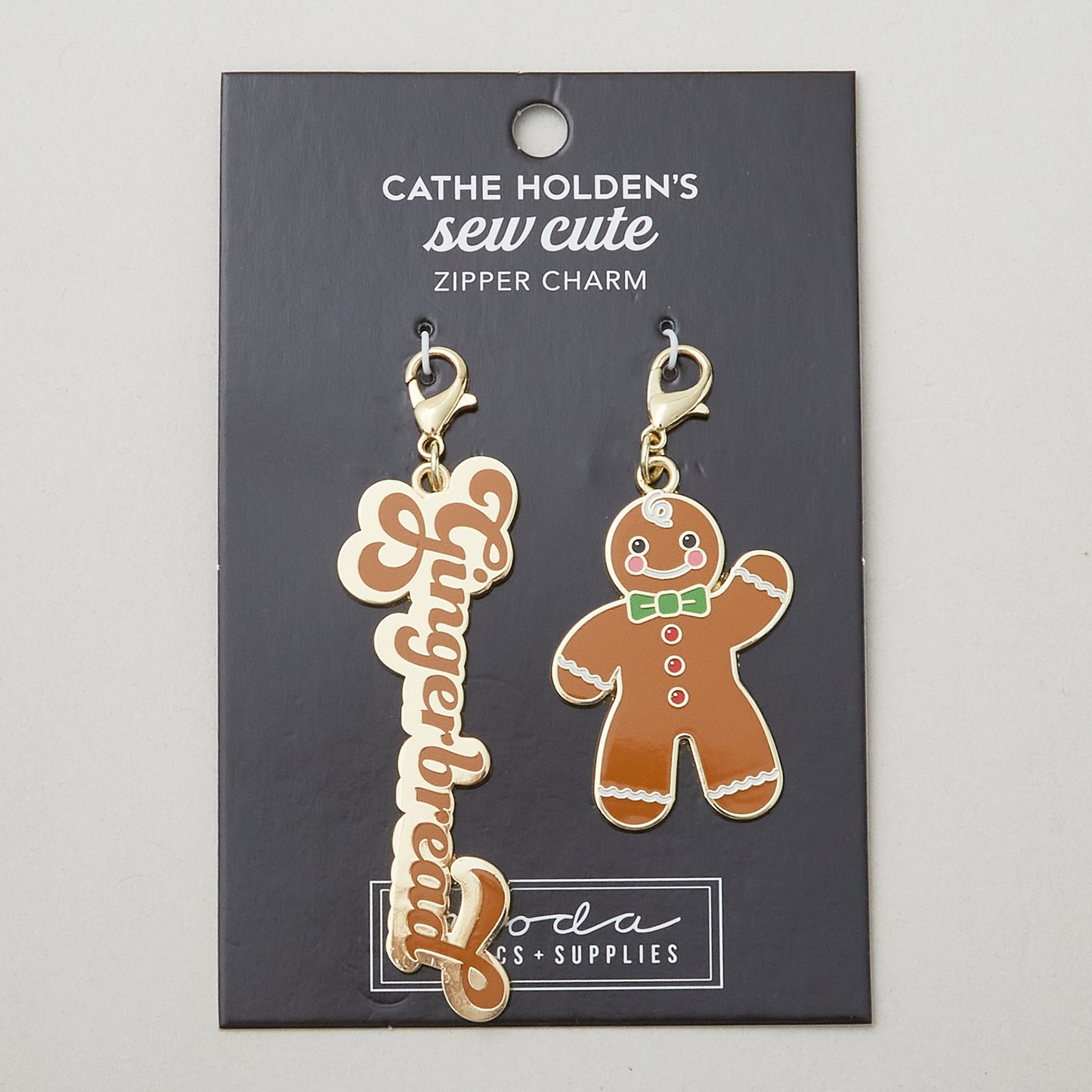 Sew Cute Zipper Pulls - Gingerbread & Gingerbread Man