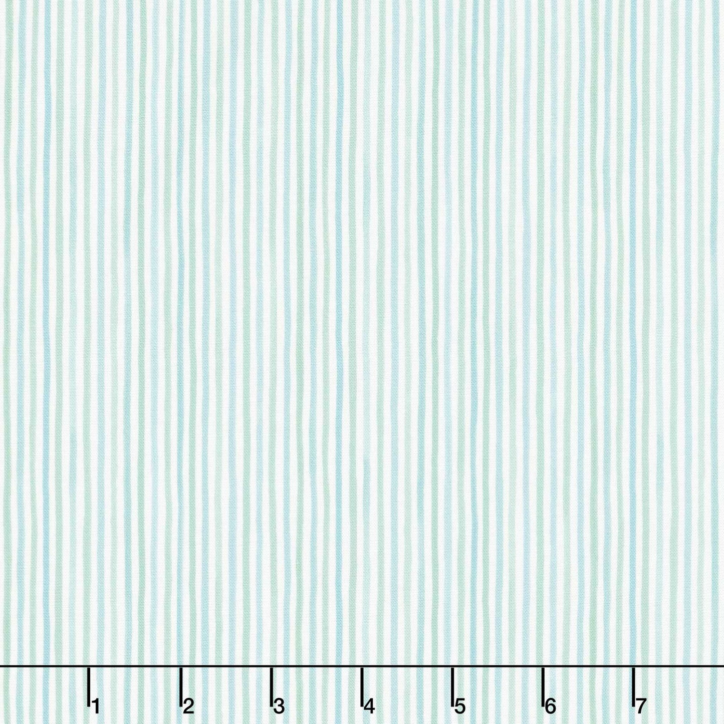 Seascape - Seersucker Stripe Green Aqua Yardage Primary Image