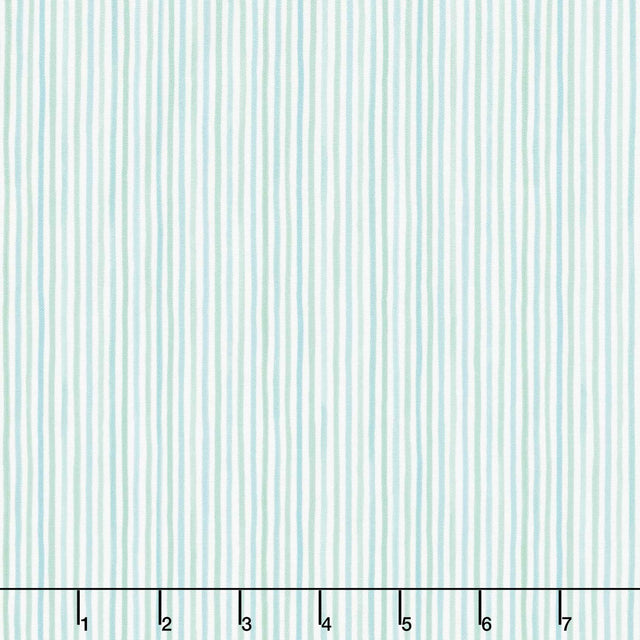 Seascape - Seersucker Stripe Green Aqua Yardage Primary Image