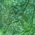Artisan Batiks - Joyful Holidays Bells Green Metallic Yardage