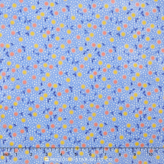 Bunny Tales - Lake Daisy Blue Yardage