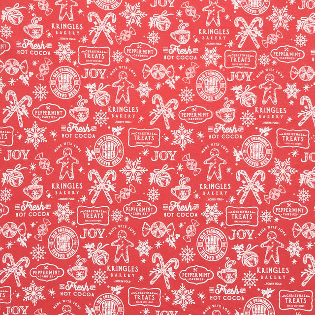 Old Fashioned Christmas (Riley Blake) - Treats Red Yardage Primary Image