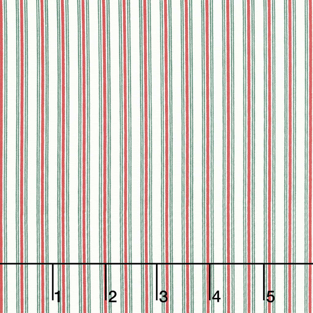 Merry Little Christmas - Stripes Cream Yardage Primary Image