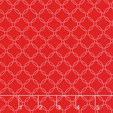 Garden Redwork - Geo Dotted Circle Red Yardage Primary Image