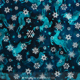 Artisan Batiks - Noel 4 Reindeer Winter Metallic Yardage