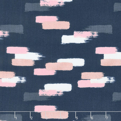 Blush - Strokes Blue Sparkle Yardage