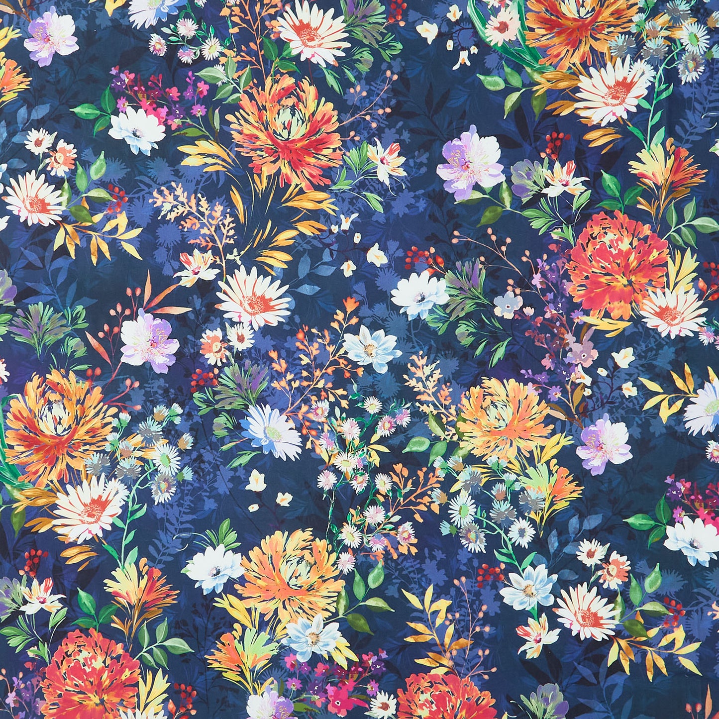 Dreaming of Fall - Florals Navy Yardage Primary Image