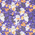 Boo Whoo - Ghost and Bats Multi Glow Yardage