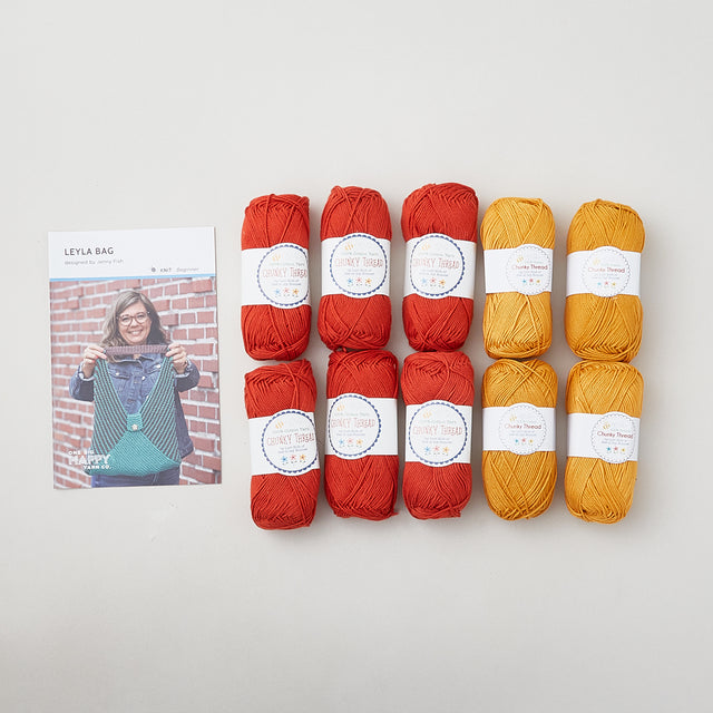 Leyla Bag Knit Kit - Terra Cotta and Butterscotch Primary Image