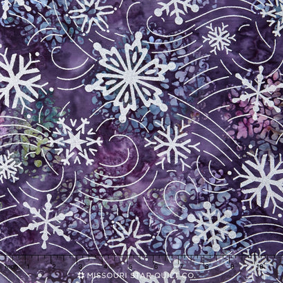 Artisan Batiks - Noel Aubergine Metallic Yardage