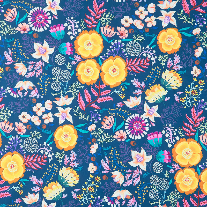 Faraway Florals - Floral Ocean Yardage Primary Image