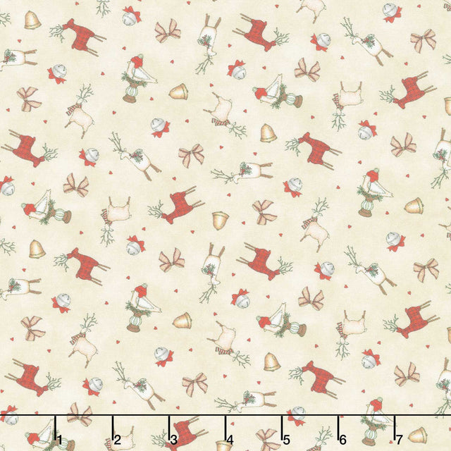 Homemade Holidays - Little Deer Cream Yardage Primary Image