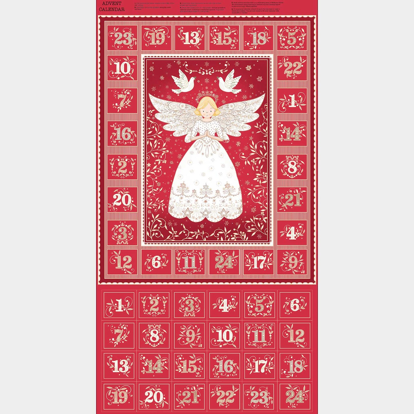 Angels - Advent Calendar Red Metallic Panel Primary Image