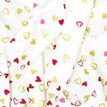 I Heart Ombre - Heart Ombre Off White Pink Metallic Yardage