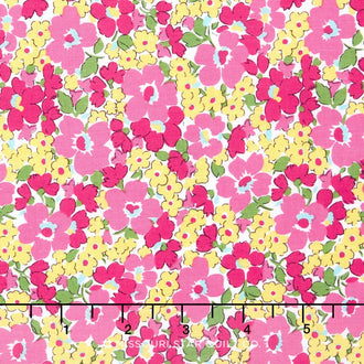 Dainty Darling - Dainty Floral Yellow Yardage