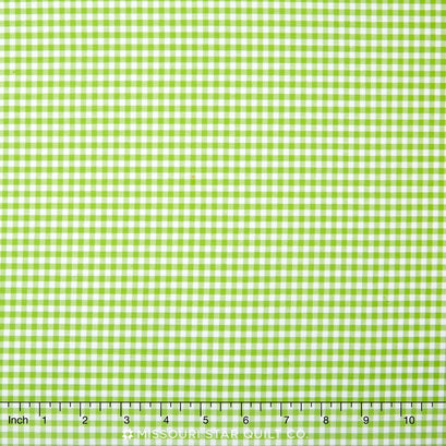 Carolina Gingham - 1/8" Woven Check Lime Yardage