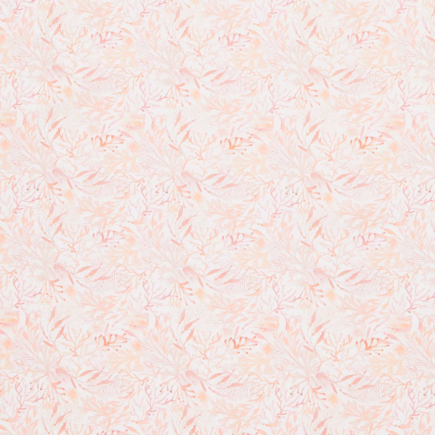 Seascape - Coral Seaweed Peach Pink Yardage Primary Image