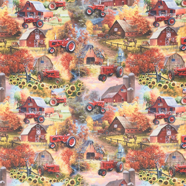 Farmall - Patriotic - Barns Multi Yardage Primary Image