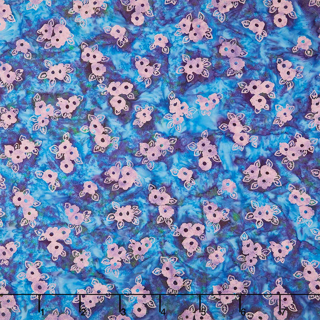 Artisan Batiks - Wild Poppies Flowers Hydrangea Yardage