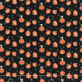 Beggar's Night - Pumpkins Black Yardage Primary Image