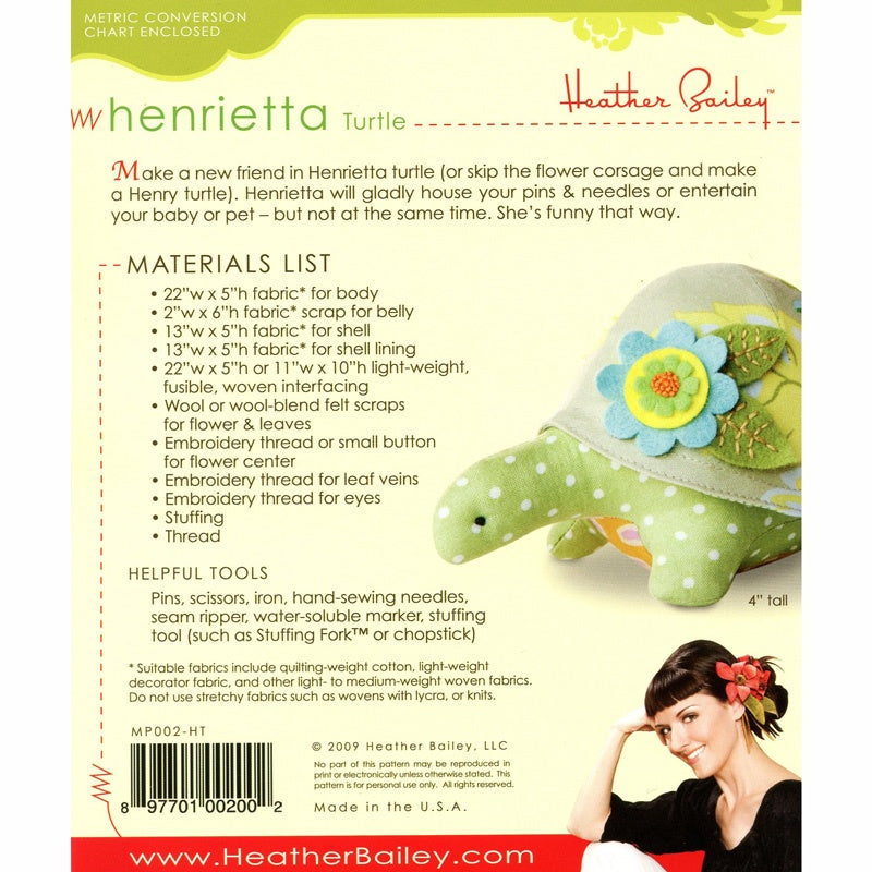 Henrietta Turtle Pincushion Pattern Alternative View #1