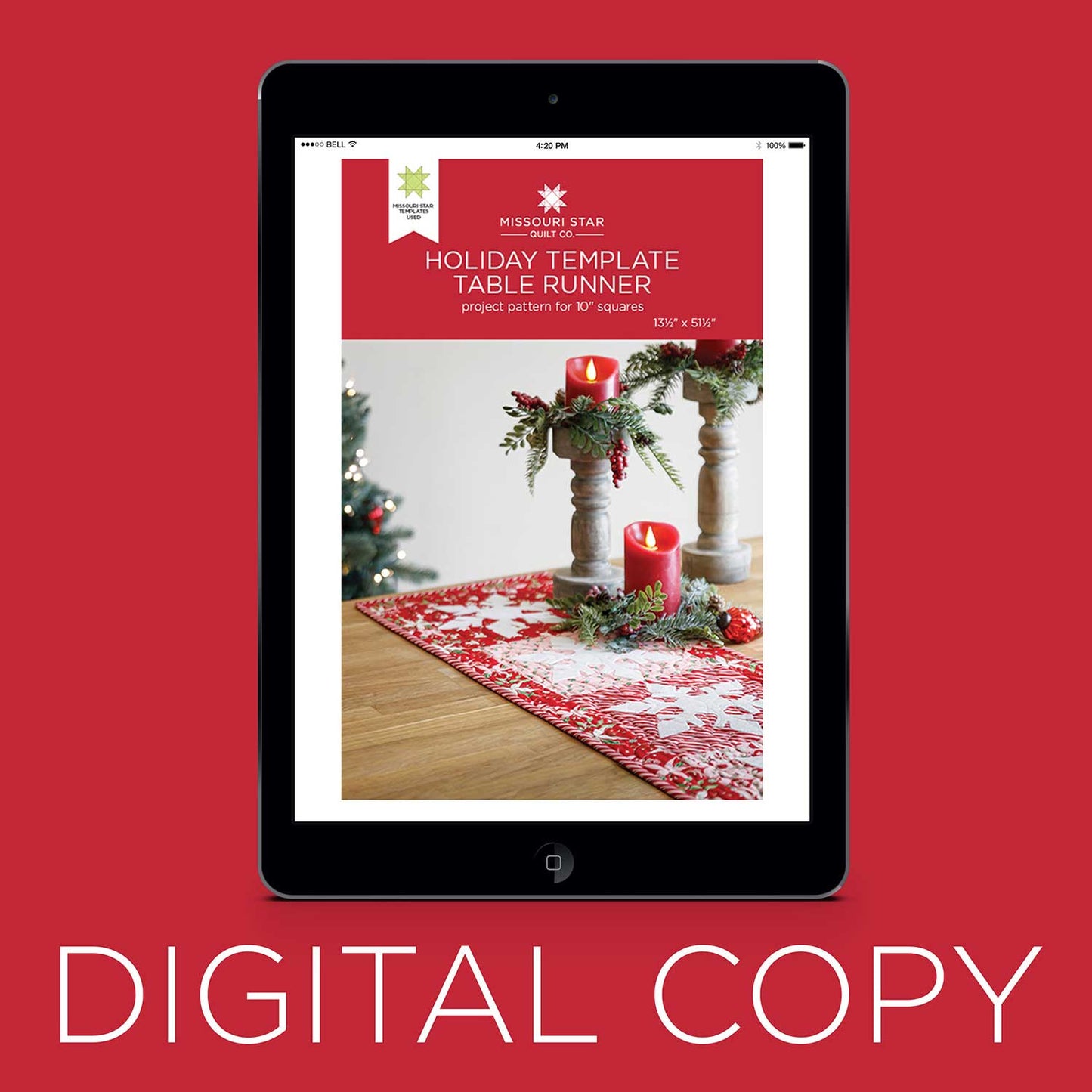 Digital Download - Holiday Template Table Runner Pattern by Missouri Star Primary Image