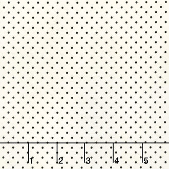 Swiss Dot - Swiss Dot Small Black on Cream Yardage