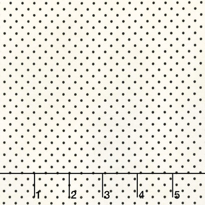 Swiss Dot - Swiss Dot Small Black on Cream Yardage