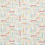 Route 66 (Riley Blake) - Words Cream Yardage Primary Image