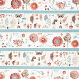 Season's Study - Floral Repeating Stripe Multi Yardage Primary Image