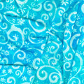 Artisan Batiks - Snowscape Swirls Aqua Metallic Yardage