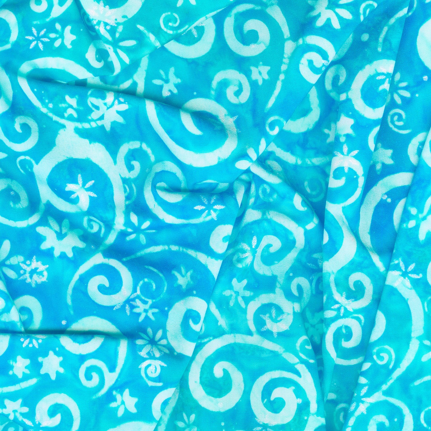 Artisan Batiks - Snowscape - Swirls Aqua Yardage Alternative View #1