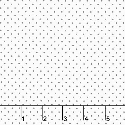 Swiss Dot - Swiss Dot Steel on White Yardage